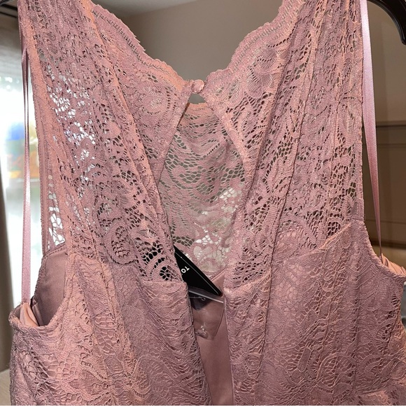 Torrid Mauve Pink Lace Mid Length Dress - Picture 7 of 15